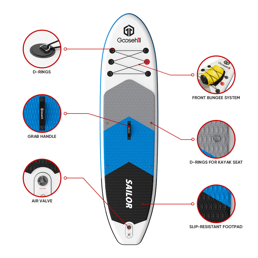 Best All-Around 10' Inflatable Paddle Board - Goosehill Sailor SUP goosehill